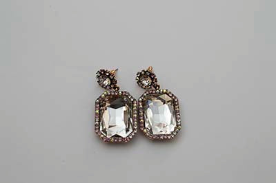 Aretes Flor Cristal